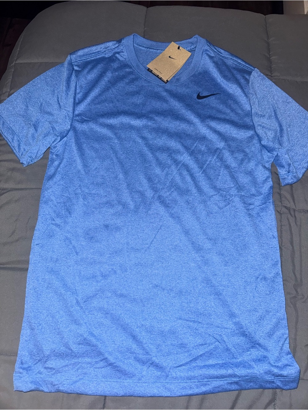 Nike Light Blue Heather Short Sleeve Performance Tee
